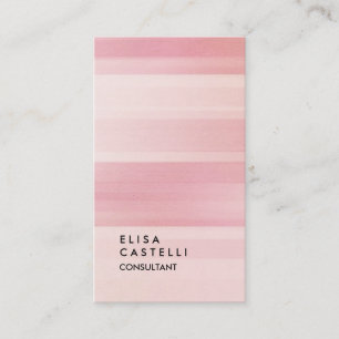 Einfach Schlicht Pink Trendy Consultant Visitenkarte
