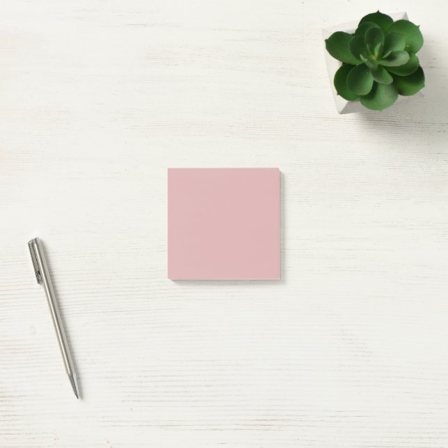 Einfach Schlichte Staubige Rosa Benutzerdefiniert Post-it Klebezettel (Büro)