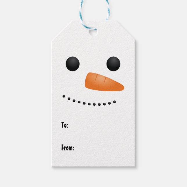 Einfach Schneemann von Geschenkanhänger (Vorderseite)