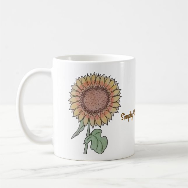 Einfach schöne Sonnenblume Kaffeetasse (Links)