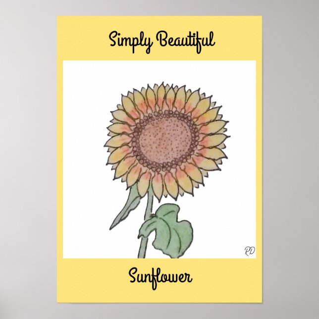 Einfach schöne Sonnenblume Poster (Vorne)