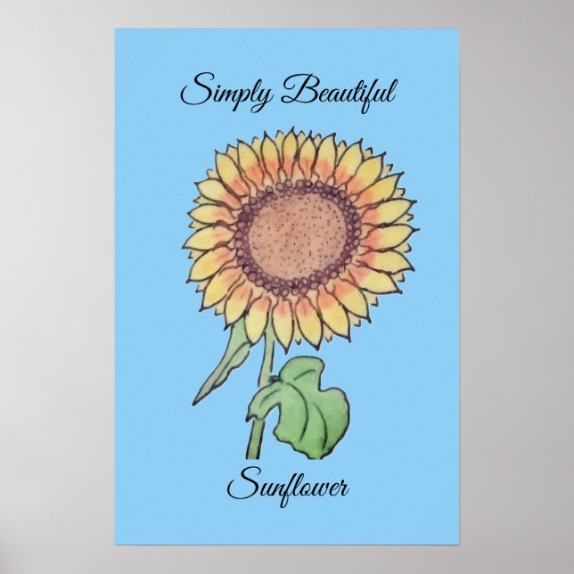 Einfach schöne Sonnenblume Poster (Vorne)