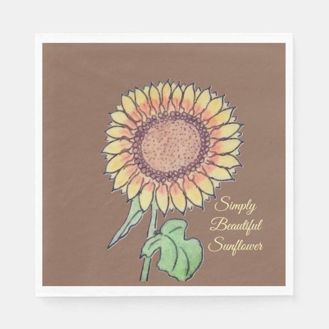 Einfach schöne Sonnenblume  Serviette (Vorderseite)