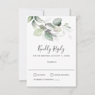 Einfach schöner Hochzeitstag RSVP Karte
