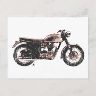 Einfach schönes klassisches Motorrad Postkarte