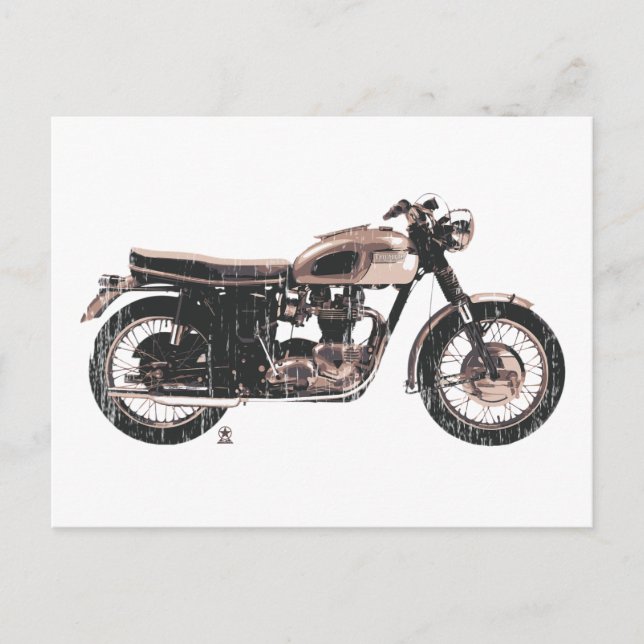 Einfach schönes klassisches Motorrad Postkarte (Vorderseite)