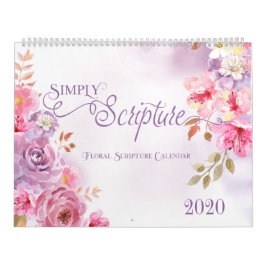 Einfach Schrift Blumenkalender Kalender