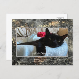 Einfach schwarz auf der Postkarte prüfen