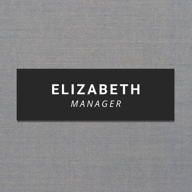 Einfach schwarz namensschild (Von Creator hochgeladen)