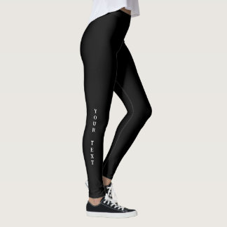 Einfach Schwarz - Text anpassen oder leer lassen Leggings
