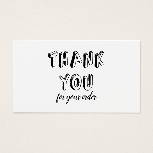 Einfach Schwarz und Weiß Vielen Dank für Ihre Best (Vorderseite)