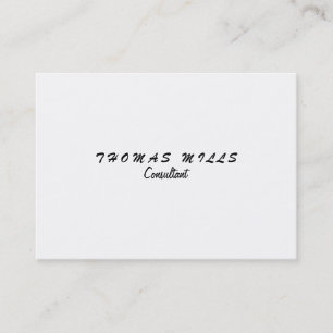 Einfach Schwarz Weiß Handschrift Minimalistisch Visitenkarte