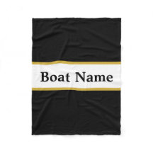 Einfach Schwarz-weiß und Gold mit Schiffsname