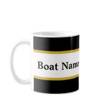 Einfach Schwarz-weiß und Gold mit Schiffsname