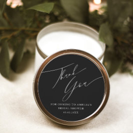 Einfach Schwarz & Weiß Vielen Dank Brautparty Runder Aufkleber