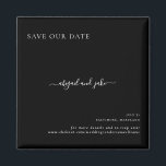 Einfach Schwarze Hochzeit Rette unser Datum Magnet<br><div class="desc">Einfach und elegant. Hochzeit Save the Date. Individuellen Namens Magnet. Schwarz und Weiß.</div>