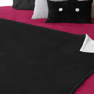 Einfach schwarze Solid-Farbe anpassen Fleecedecke