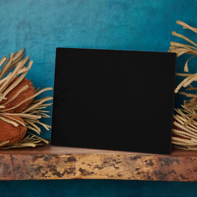 Einfach schwarze Solid-Farbe anpassen Fotoplatte (Seite)