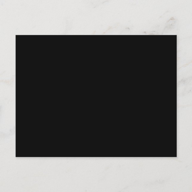 Einfach schwarze Solid-Farbe anpassen Postkarte (Vorderseite)