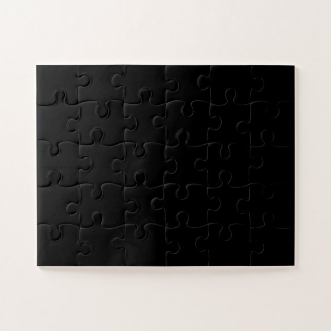 Einfach schwarze Solid-Farbe anpassen Puzzle (Horizontal)