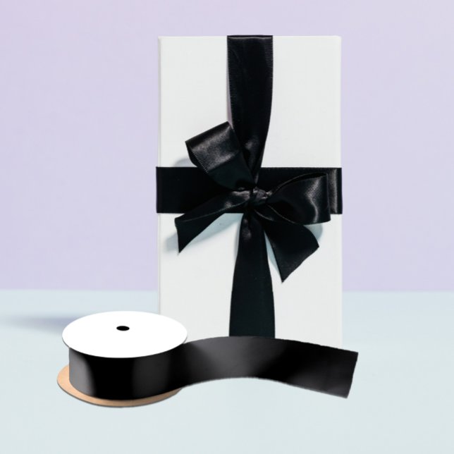 Einfach schwarze Solid-Farbe anpassen Satinband (Von Creator hochgeladen)