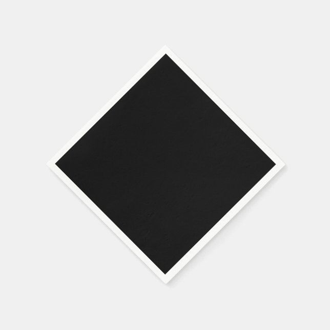 Einfach schwarze Solid-Farbe anpassen Serviette (Ecke)