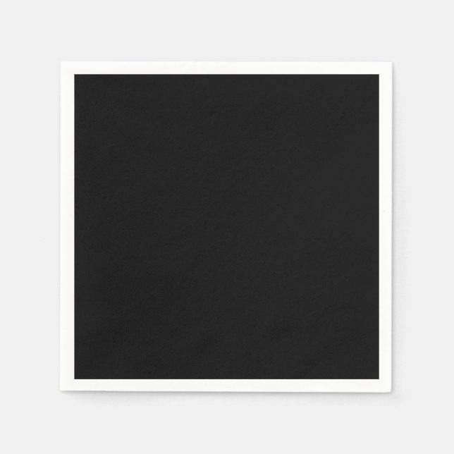 Einfach schwarze Solid-Farbe anpassen Serviette (Vorderseite)