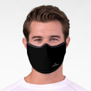 Einfach schwarze Solid-Farbe anpassen Sie es COVID Premium Mund-Nasen-Maske