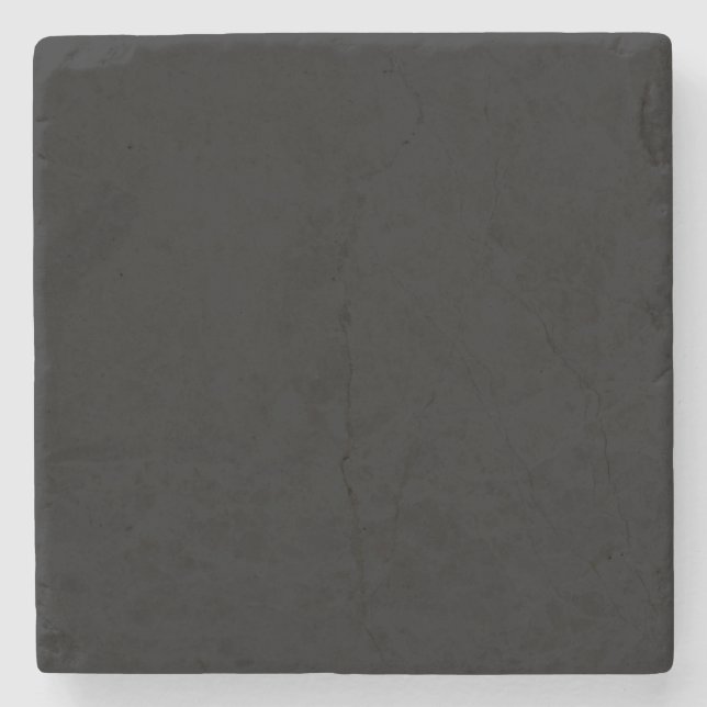Einfach schwarze Solid-Farbe anpassen Steinuntersetzer (Vorderseite)