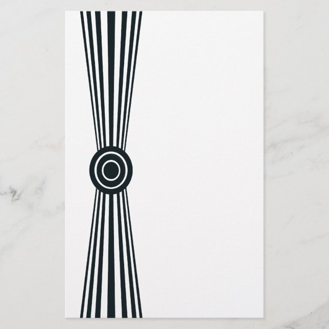 Einfach Schwarzweiss Briefpapier (Vorderseite)