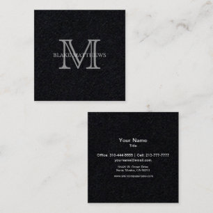 Einfach selbst personalisieren Sie es Monogramm Quadratische Visitenkarte