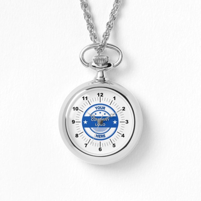 EINFACH! Silver Necklace Watch - Personalisiert Armbanduhr (Vorderseite)