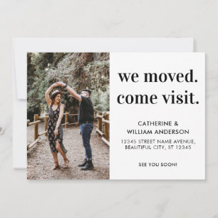 Einfach sind wir bewegt kommen Besuch Foto Typogra Ankündigung