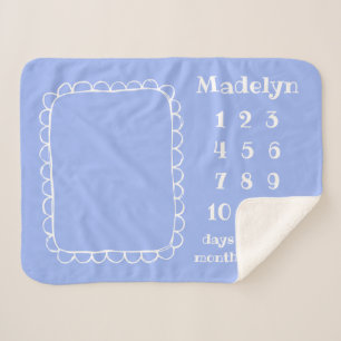 Einfach skalierter Rectangle Frame Baby Meilenstei Sherpadecke