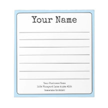 Einfach Sky Blue Retro Fügen Sie Ihren Namen Lined