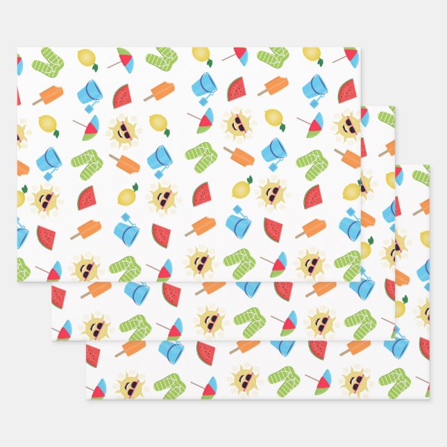 Einfach Sommer Geschenkpapier Set (Set)