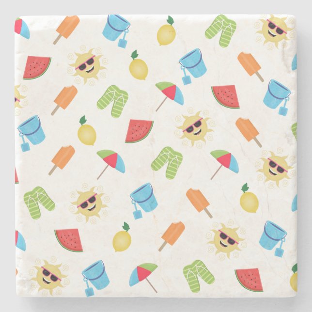 Einfach Sommer Steinuntersetzer (Vorderseite)