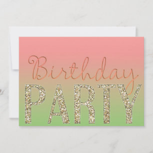 Einfach Sparkle Niedlich Girl Birthday Party Einla Einladung