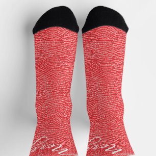 Einfach Spaß Handgezeichnet Frohe Weihnachten Urla Socken