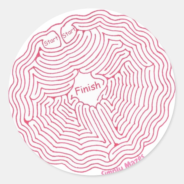 Einfach Spider Web Maze Sticker (Vorderseite)