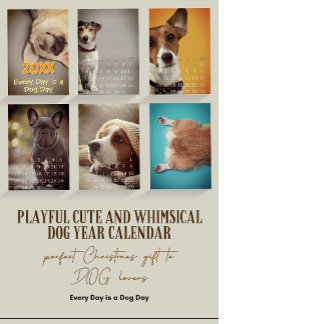 Einfach spielbar Niedlich und schwindlig Hundejahr Kalender