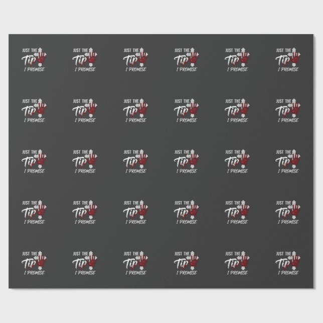 Einfach Spitze Versprechen Halloween Bluthand Kreu Geschenkpapier (Flach)