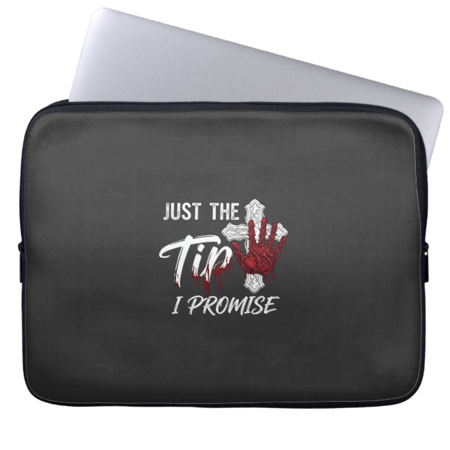 Einfach Spitze Versprechen Halloween Bluthand Kreu Laptopschutzhülle (Vorderseite)