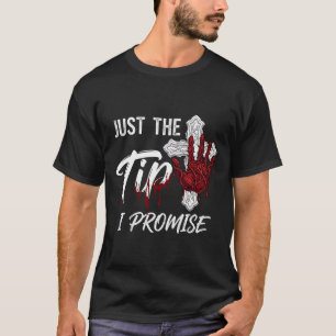 Einfach Spitze Versprechen Halloween Bluthand Kreu T-Shirt