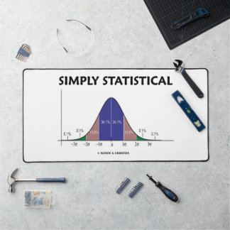 Einfach statistischer Bell Curve Geek Spaß Schreibtischunterlage