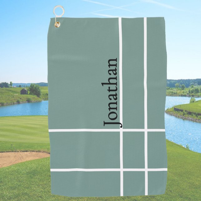 Einfach staubiger schwarzer minimalistischer indiv golfhandtuch (Von Creator hochgeladen)