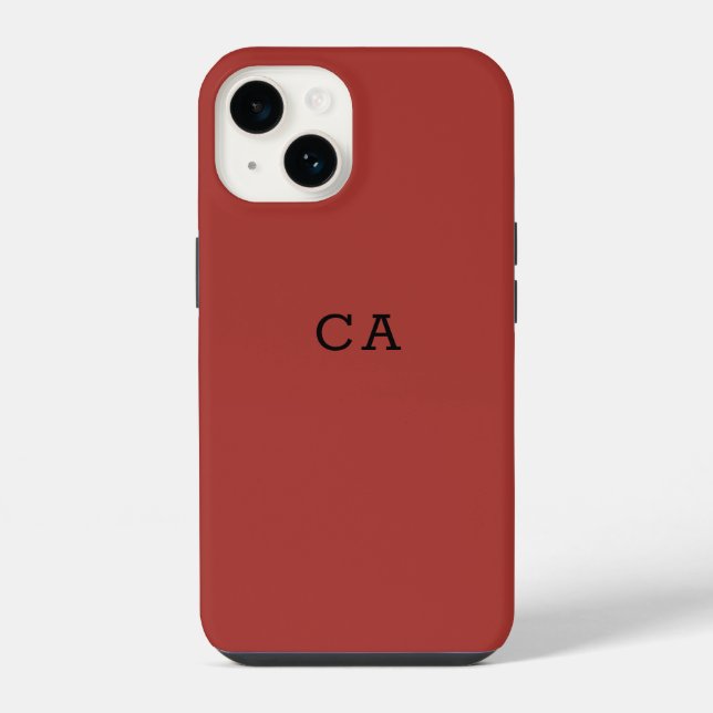 Einfach Stilftige Monogram iPhone Hülle (Rückseite)