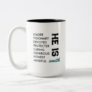 EINFACH STILVOLL INDIVIDUELL BESTER VATER UND EHEM ZWEIFARBIGE TASSE