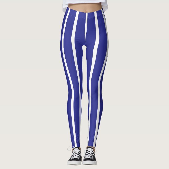 EINFACH STILVOLL MODERN INDIVIDUELL ANGEPASST BLAU LEGGINGS (Vorderseite)