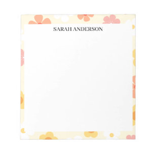 EINFACH STILVOLL MODERN INDIVIDUELLER NAME BLUMEN NOTIZBLOCK